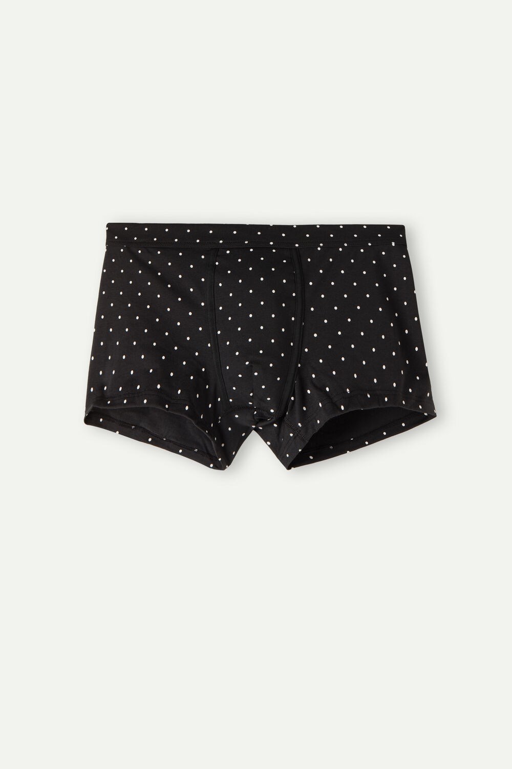 Intimissimi Dotted Boxers in Stretch Supima® Cotton Black - 062j - Black Dot Print | 1708SPREQ