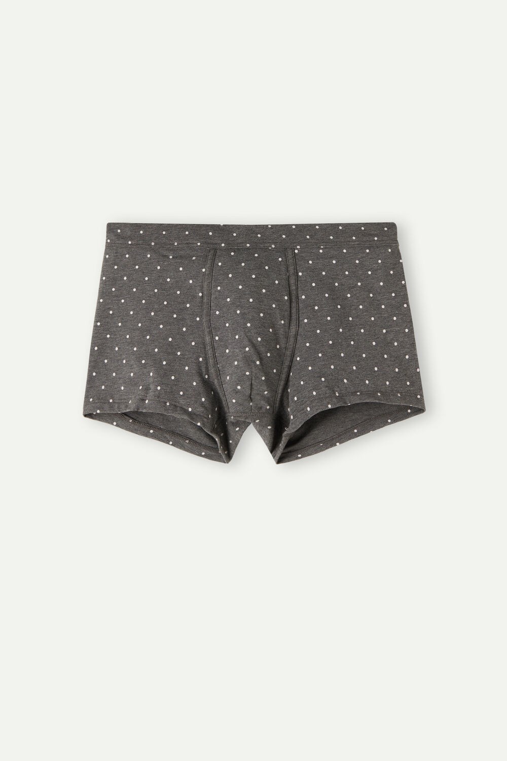 Intimissimi Dotted Boxers in Stretch Supima® Cotton Grey - 063j - Graphite Grey Heather Dot Print | 9120RKILJ