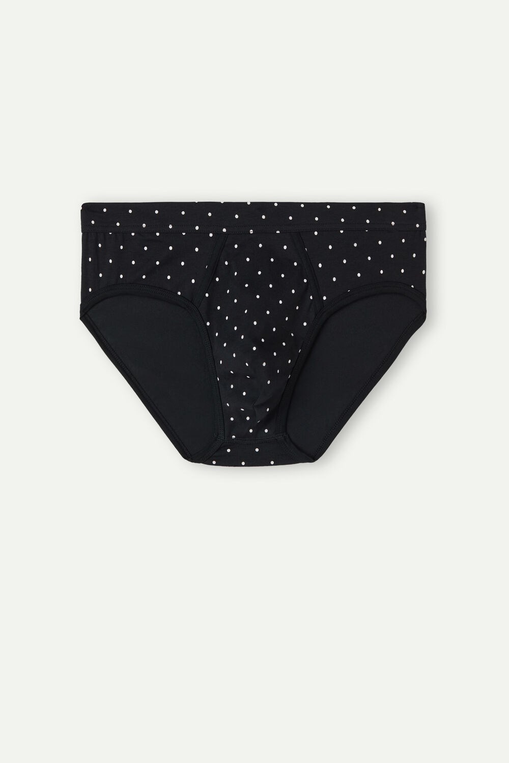 Intimissimi Dotted Briefs in Stretch Supima® Cotton Black - 062j - Black Dot Print | 2058IUNTX