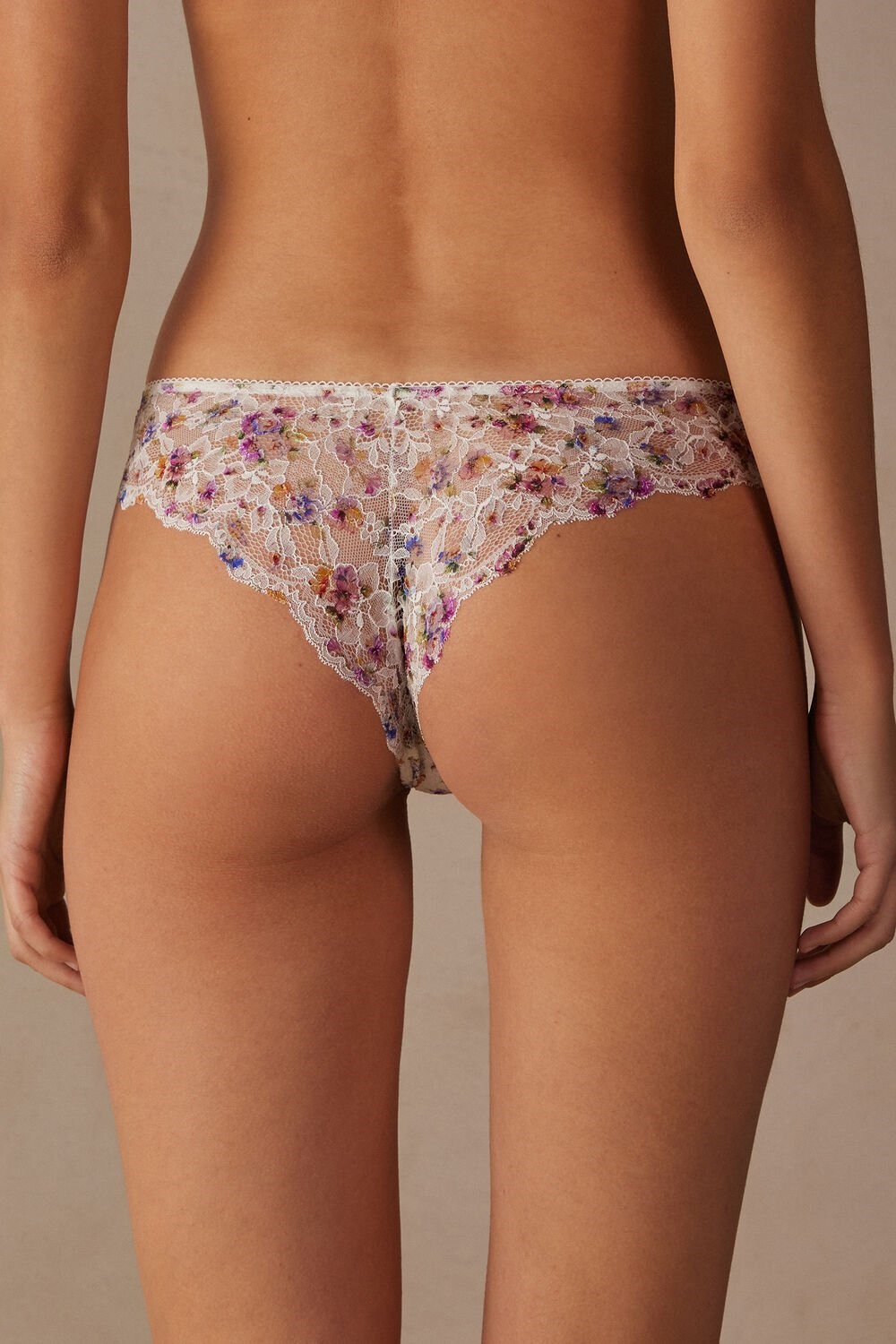 Intimissimi Dreaming of Spring Brazilian Print - 208j - White Spring Bouquet Print | 5902CPUKR