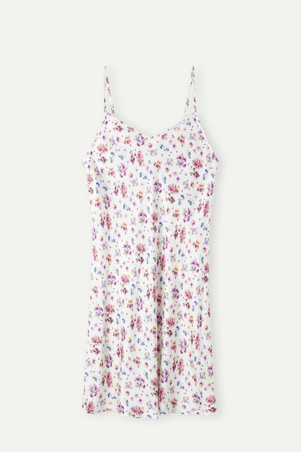 Intimissimi Dreaming of Spring Satin Slip Print - 208j - White Spring Bouquet Print | 3820WBQHI