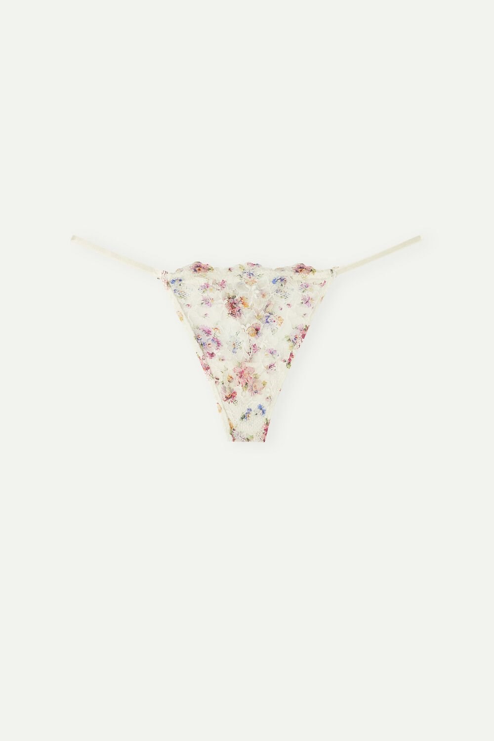 Intimissimi Dreaming of Spring String Thong Print - 208j - White Spring Bouquet Print | 9867TWGDX