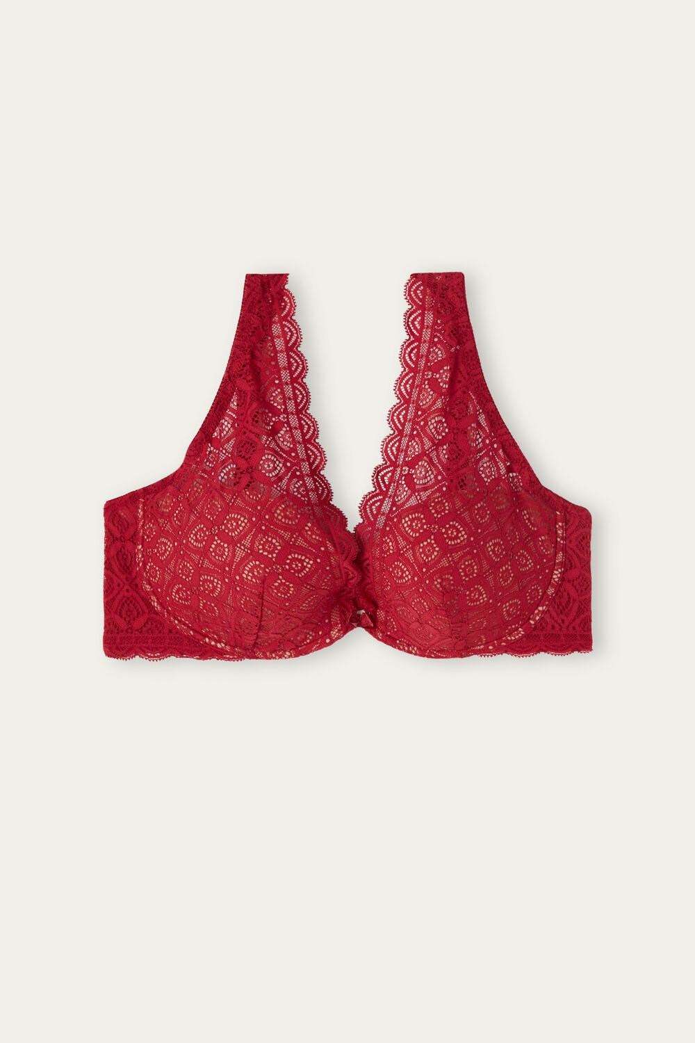 Intimissimi Elena Balconette Bra in Lace Red - 1473 - Red | 1849FXHQD