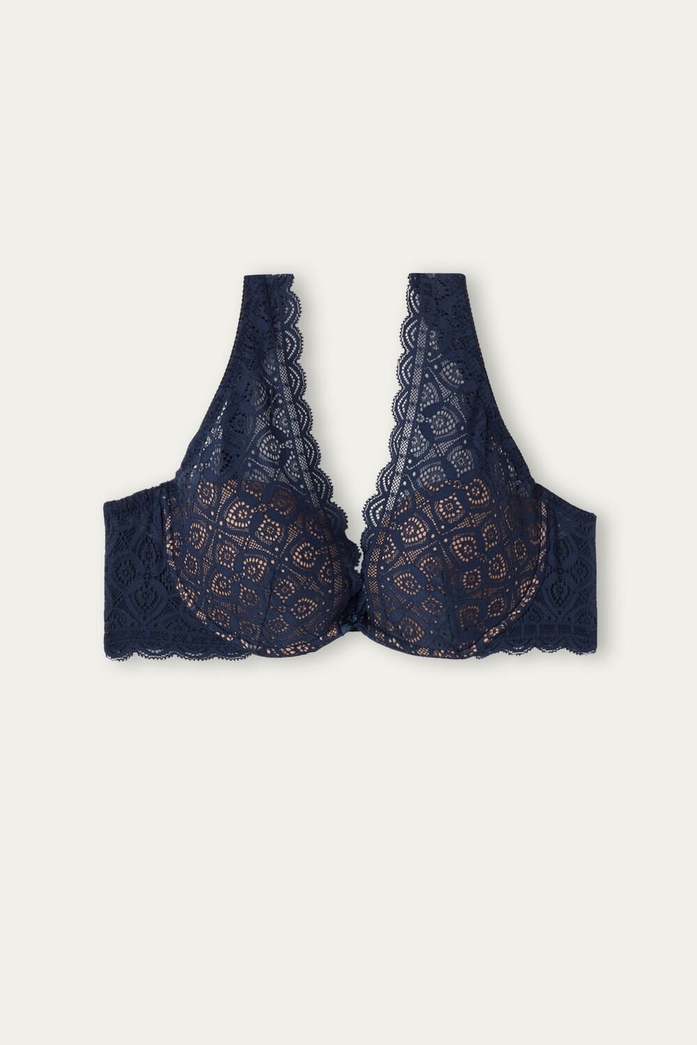 Intimissimi Elena Balconette Bra in Lace Blue - 1467 - Intense Blue | 2315NUBEI