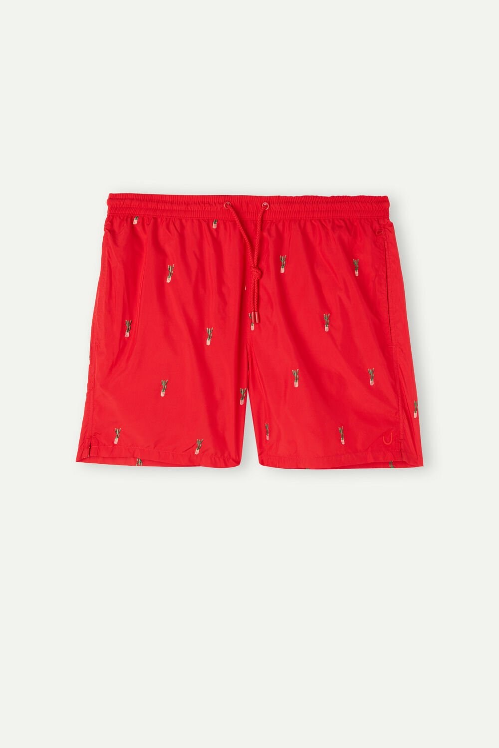 Intimissimi Embroidered Cactus Swim Trunks Print - 258j - Red Cactus Embroidery | 8650IPJMD