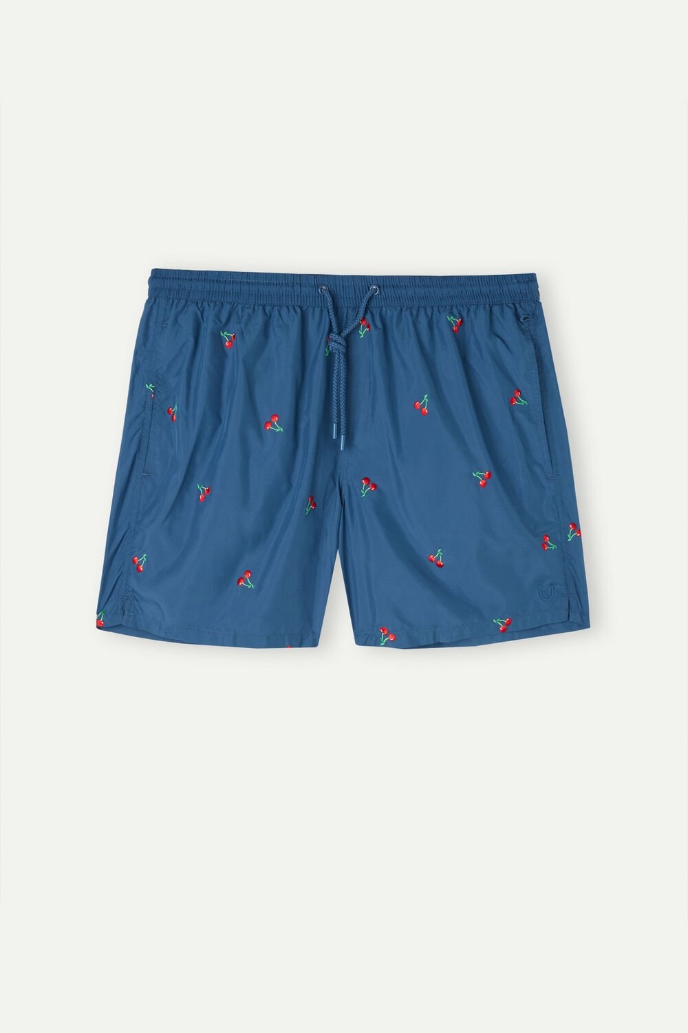 Intimissimi Embroidered Cherry Swim Trunks Blue - 257j - Pacific Blue Cherry Embroidery | 6893RHKUD