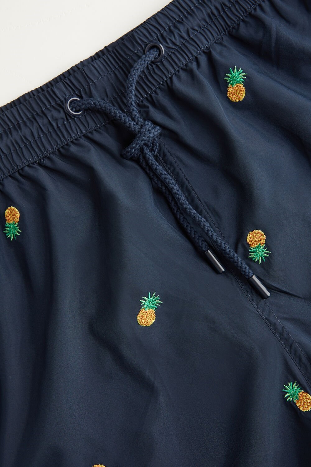 Intimissimi Embroidered Pineapple Swim Trunks Blue - 192j - Intense Blue Pineapple Embroidery | 3958RHUGX