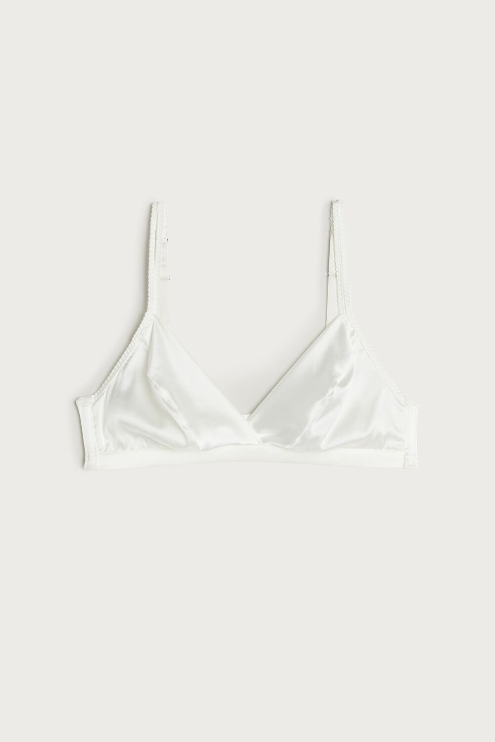 Intimissimi Emma Silk Triangle Bra Ivory - 2127 - Talc White | 8317NMHGT