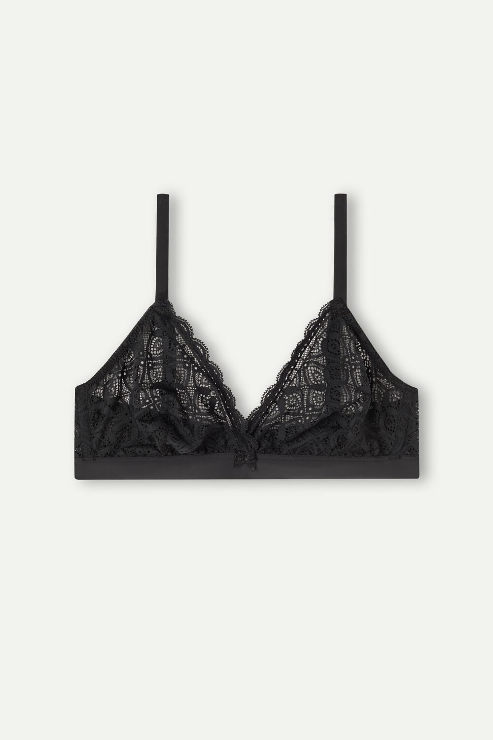 Intimissimi Emma Triangle Bra in Lace Black - 019 - Black | 6392KGIVY