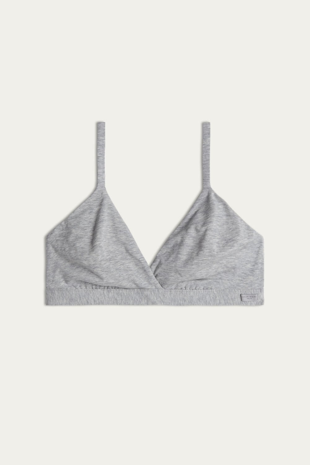 Intimissimi Emma Triangle Bra in Natural Cotton Grey - 031 - Light Heathered Grey | 0385XLSVA