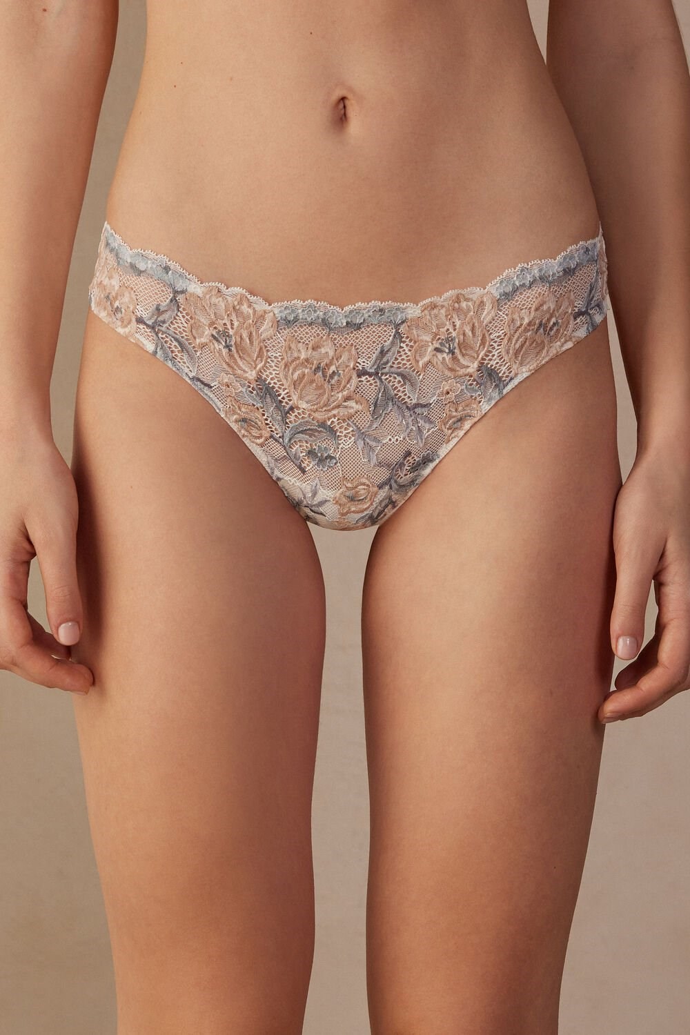 Intimissimi Ephemeral Beauty Brazilian White - 990i - Ivory Autumn Beauty Floral Print | 5438TWUAE