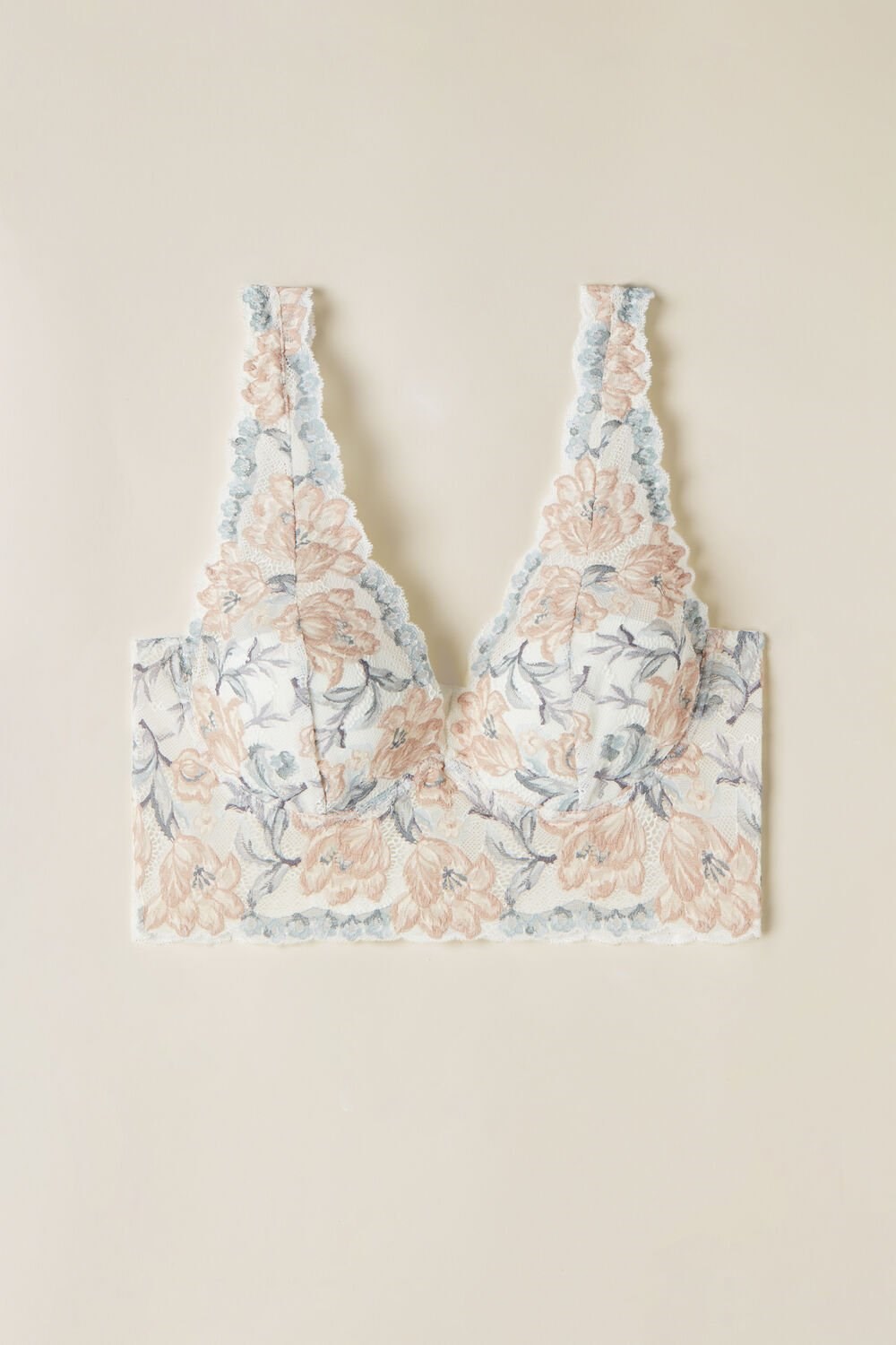 Intimissimi Ephemeral Beauty Eleonora Balconette Bra White - 990i - Ivory Autumn Beauty Floral Print | 7639YSKAQ