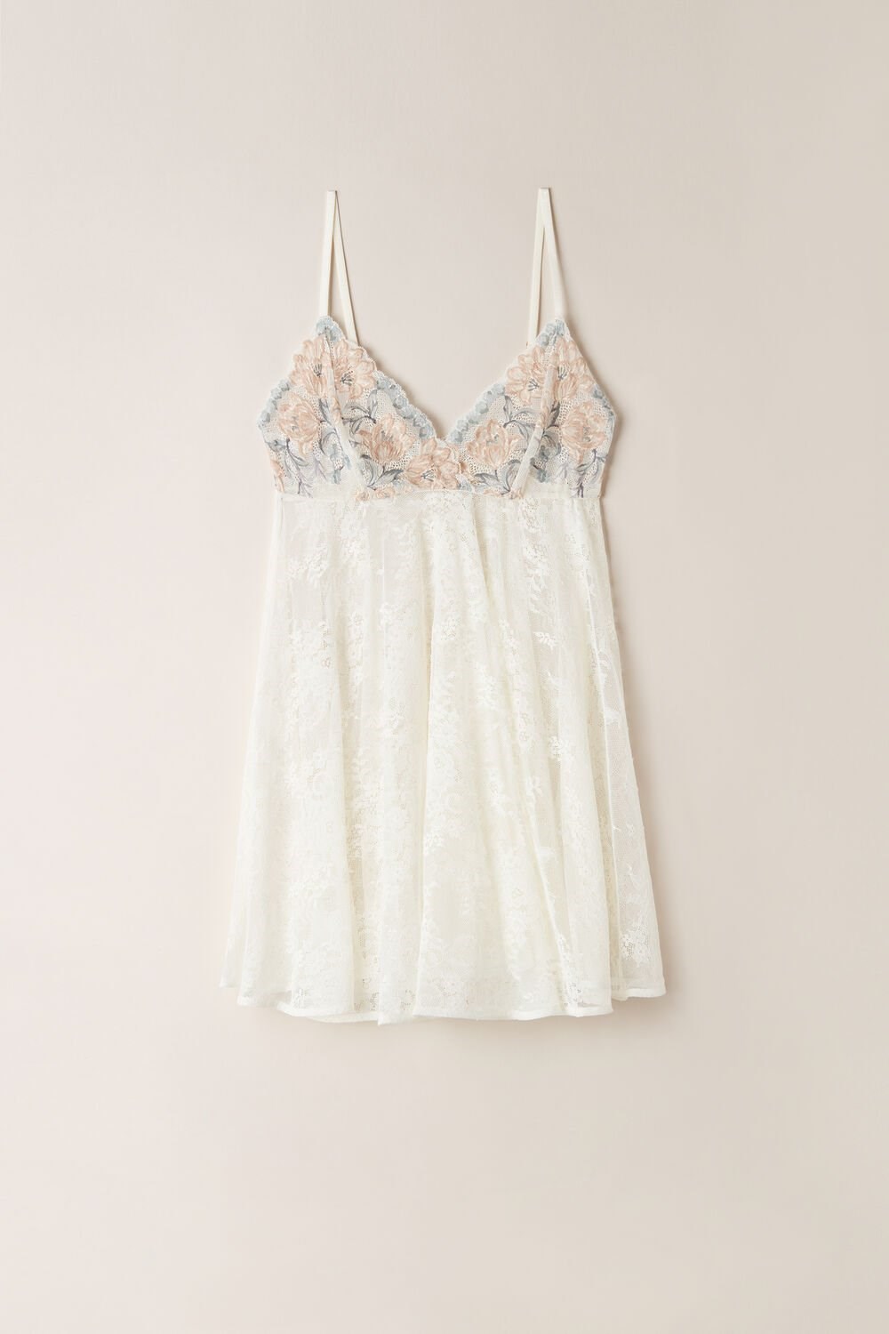 Intimissimi Ephemeral Beauty Lace Babydoll Ivory - 2127 - Talc White | 8260CINZH