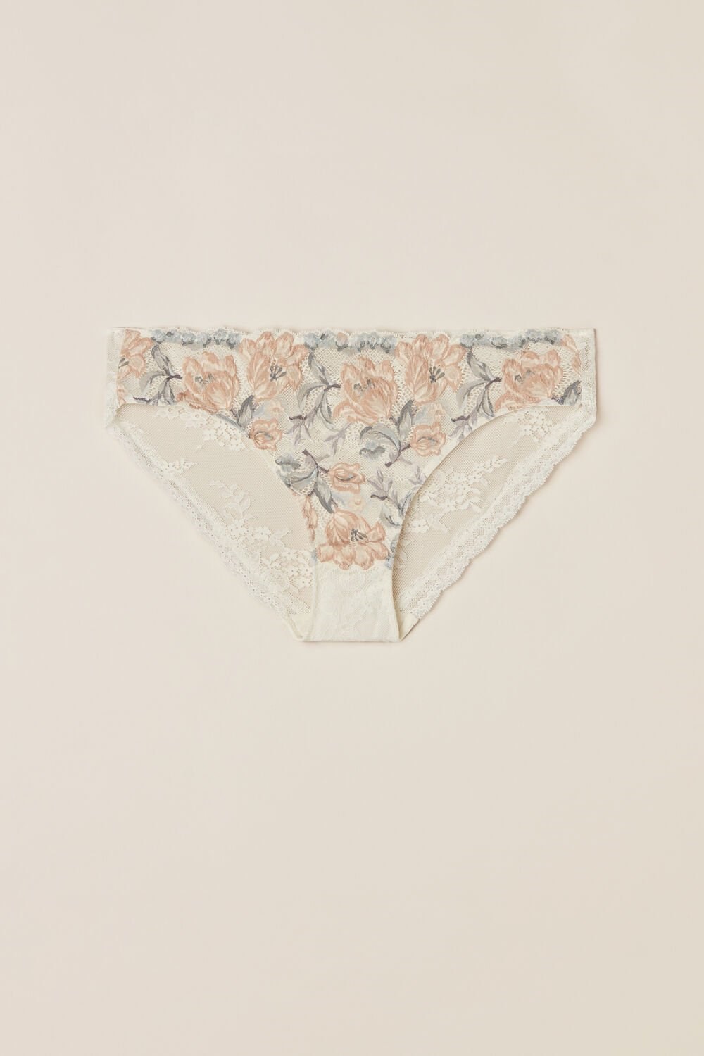 Intimissimi Ephemeral Beauty Panties White - 990i - Ivory Autumn Beauty Floral Print | 0653BDSAN