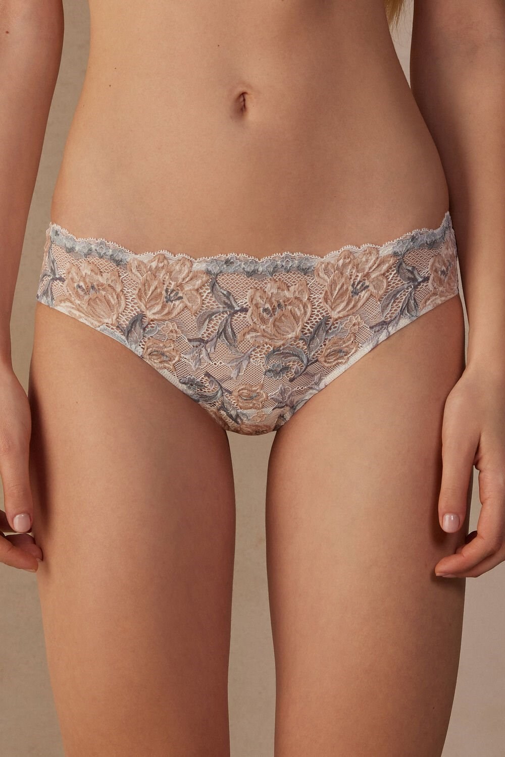 Intimissimi Ephemeral Beauty Panties White - 990i - Ivory Autumn Beauty Floral Print | 0653BDSAN