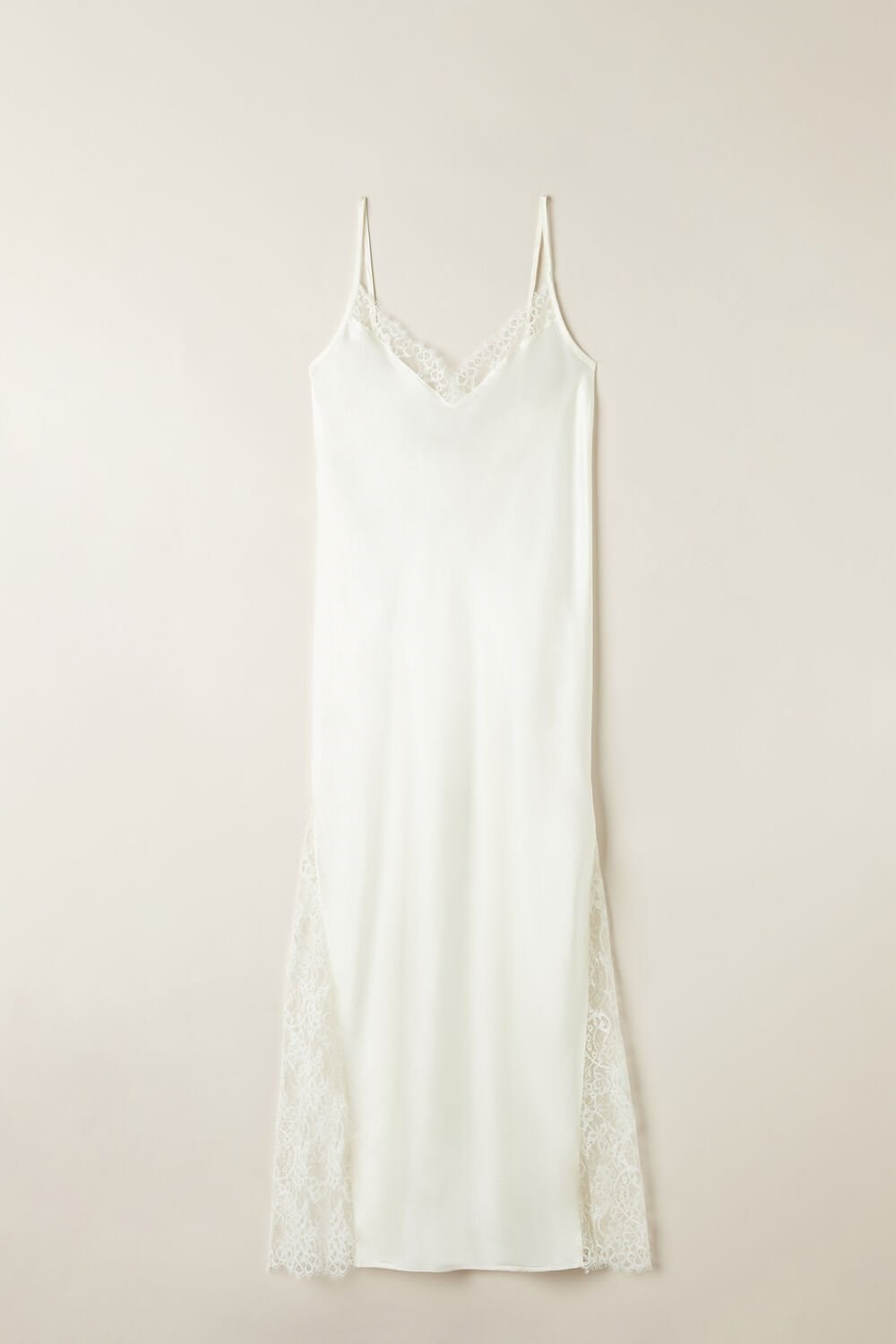 Intimissimi Eternal Love Silk Long Slip Ivory - 2127 - Talc White | 1354VGIHT