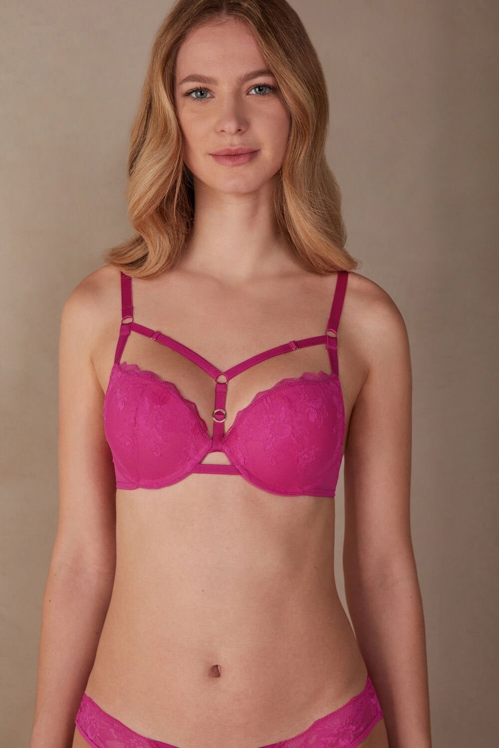 Intimissimi Fearless Femininity Elettra Super Push-up Bra Pink - 206j - Valentine Pink | 2685SKBOA