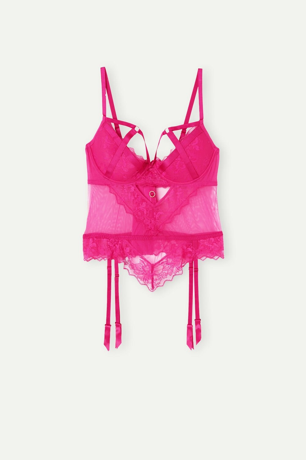 Intimissimi Fearless Femininity Guipure Demi-Cup Bra Pink - 206j - Valentine Pink | 6132ZPWGR