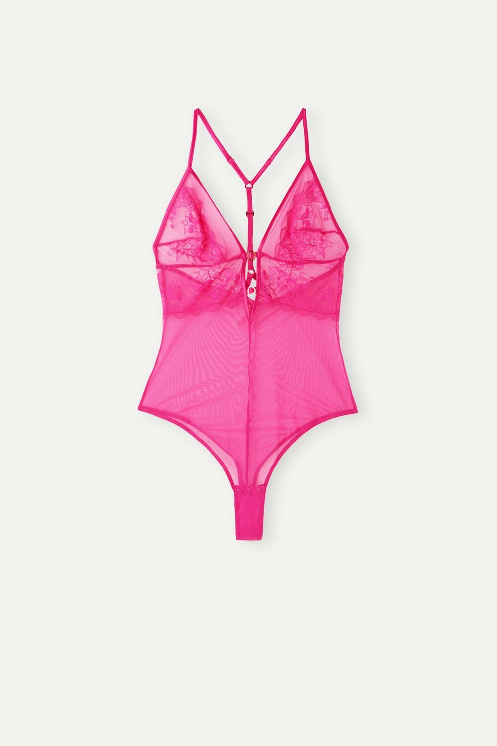 Intimissimi Fearless Femininity Tulle and Lace Bodysuit Pink - 206j - Valentine Pink | 3894FGMJZ