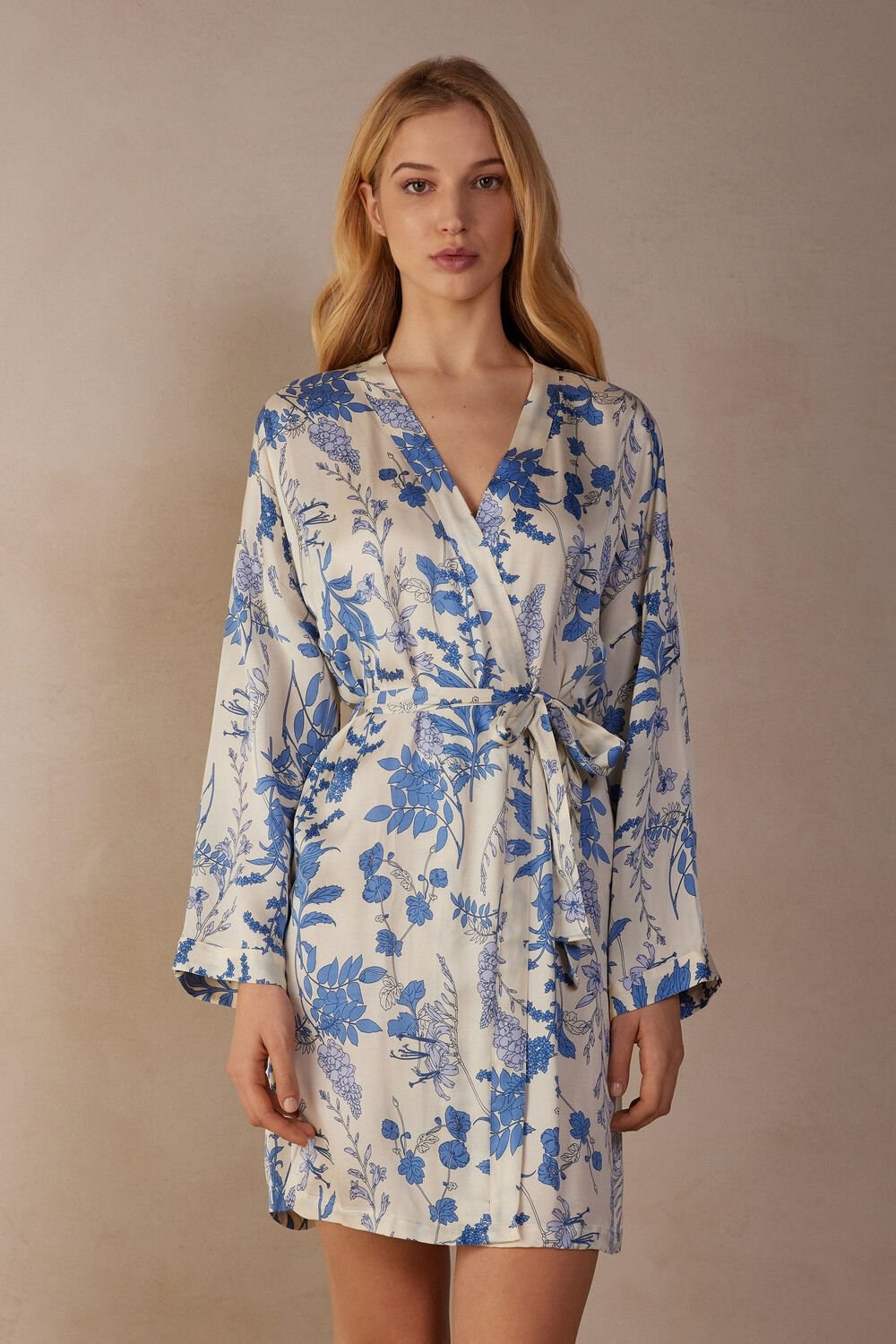 Intimissimi Feeling Beautiful Satin Kimono Print - 222j - Feeling Beautiful Print | 7245WYENI