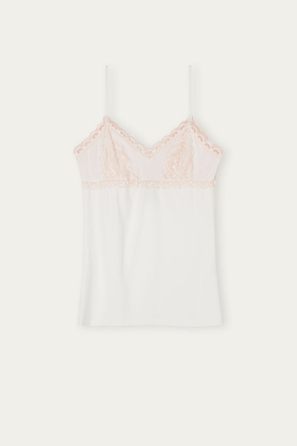 Intimissimi Floral Groove Modal Top Pale Pink - 885i - Light Pink / Ivory | 1625JYKLX