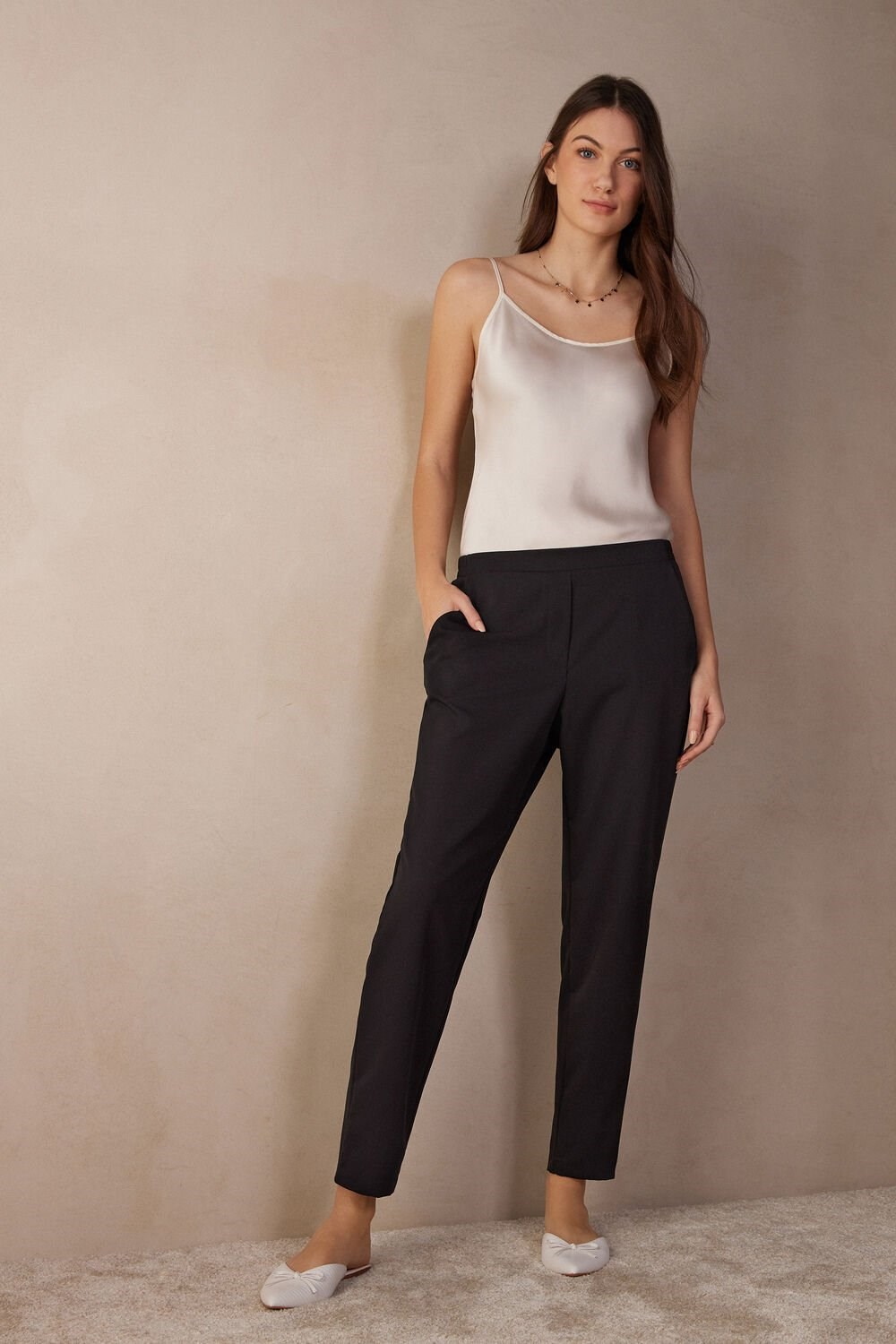 Intimissimi Full Length Pants with Pockets Black - 019 - Black | 4512WOMIX