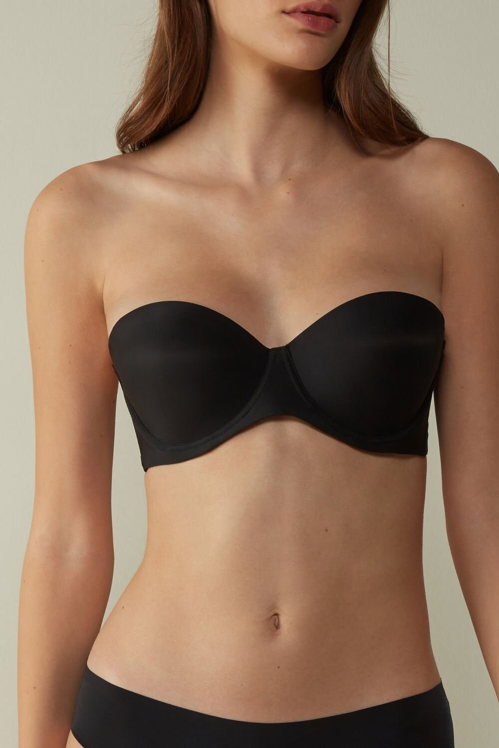 Intimissimi Giada Microfiber Bandeau Bra Black - 019 - Black | 5123QUZXI