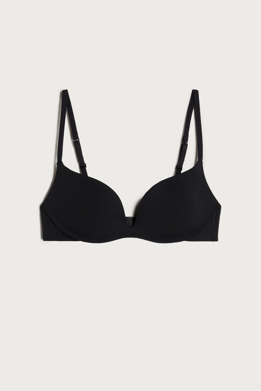 Intimissimi Gioia B Cup Microfiber Super Push-Up Bra Black - 019 - Black | 7692OGFXP