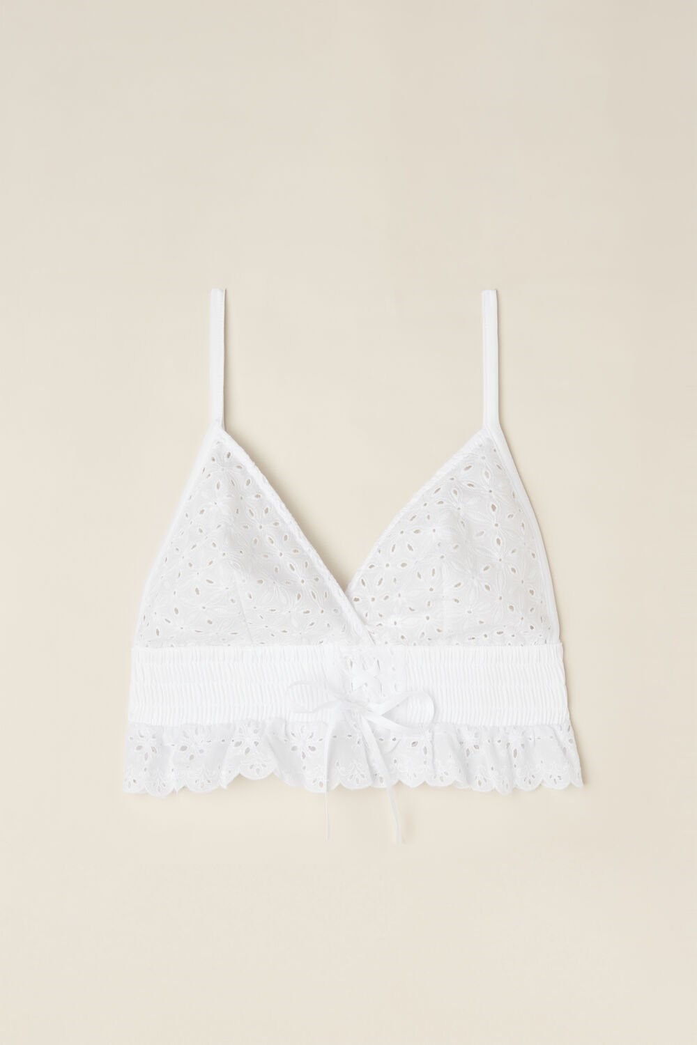 Intimissimi Hello Sunshine Sangallo Lace Bra Top White - 001 - White | 2618KBQVD