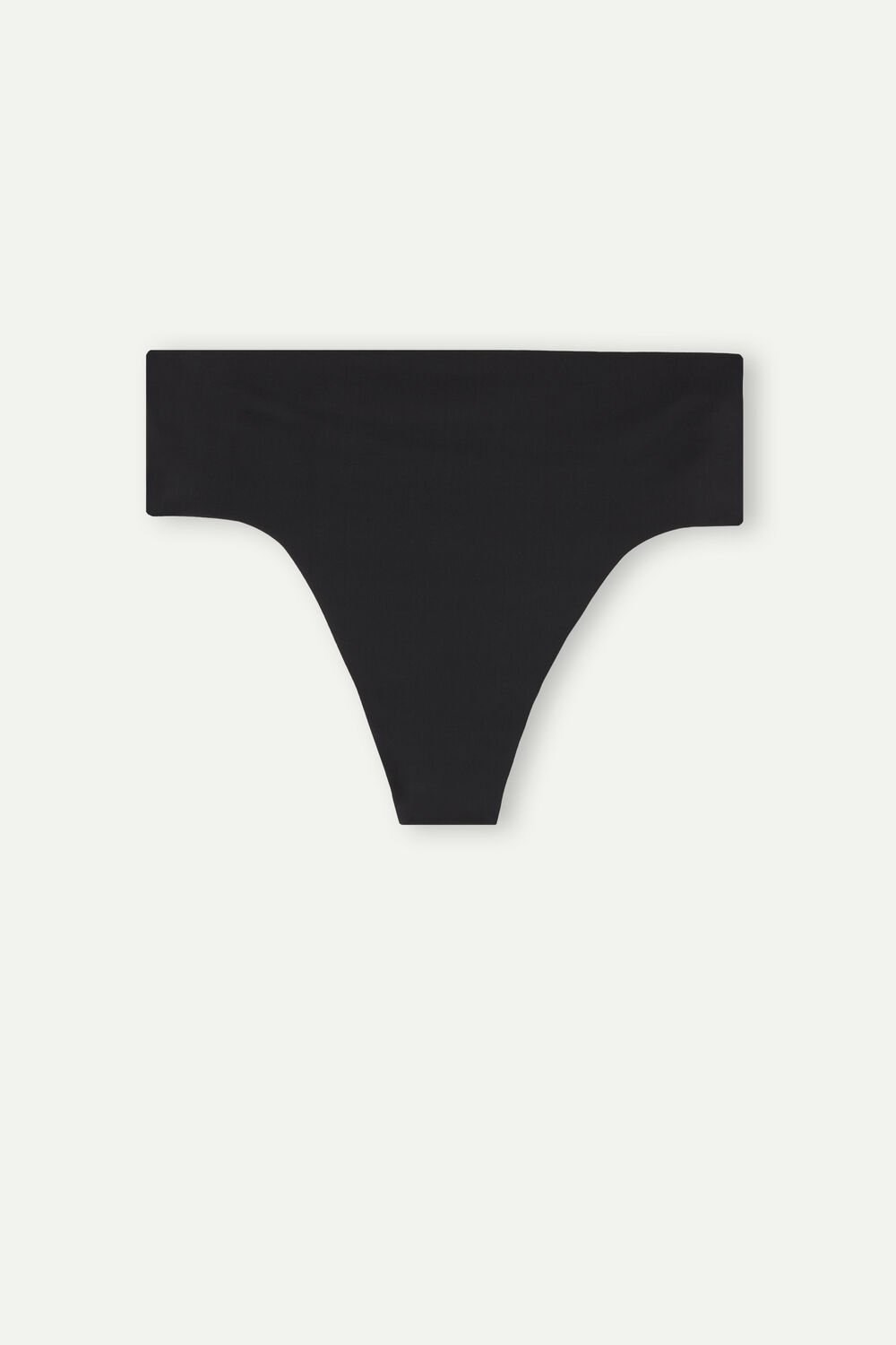 Intimissimi High Waist Thong in Seamless Ultralight Microfiber Black - 019 - Black | 8023YVHLN