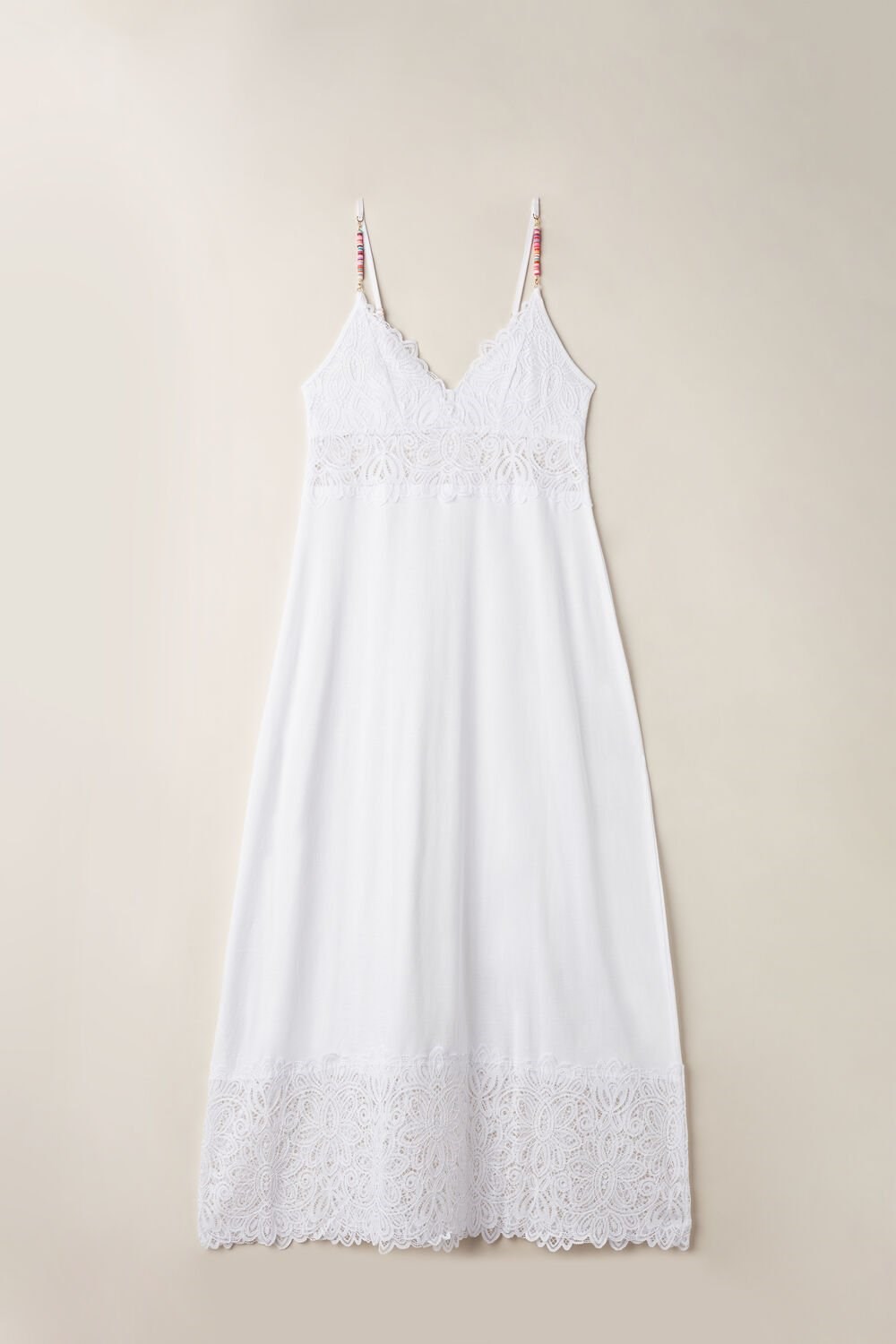 Intimissimi Hot Summer Days Long Nightgown in Supima® Ultrafresh Cotton White - 001 - White | 3467OBTPU