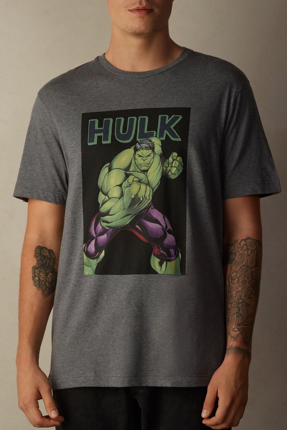 Intimissimi Hulk Print T-shirt Dark Grey | 6251JYHEL