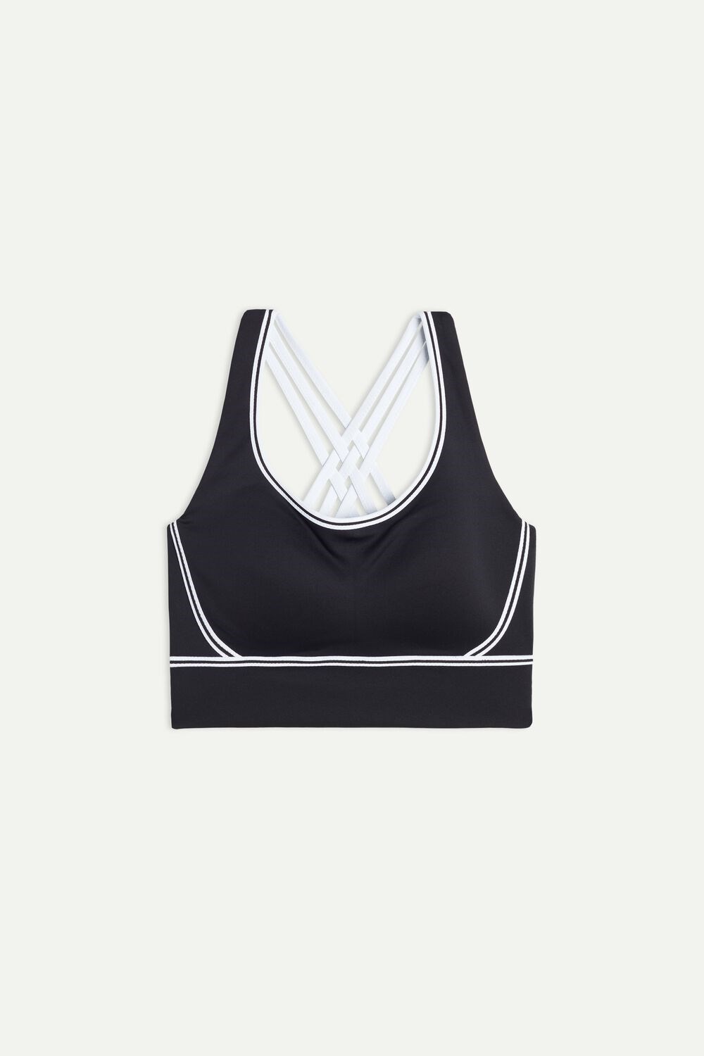 Intimissimi In Action Padded Bra with Supima® Cotton Lining Black - 661i - Black / White | 0834OXSEN