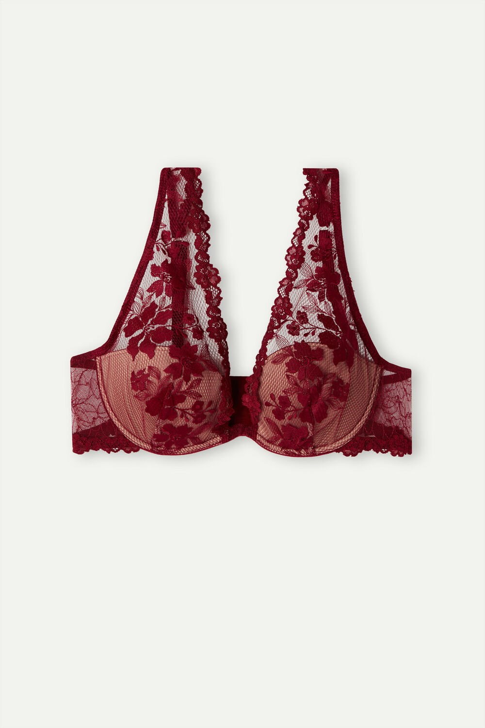 Intimissimi In Full Bloom Elena Balconette Bra Red - 993i - Ribbon Red | 1682PKIAW