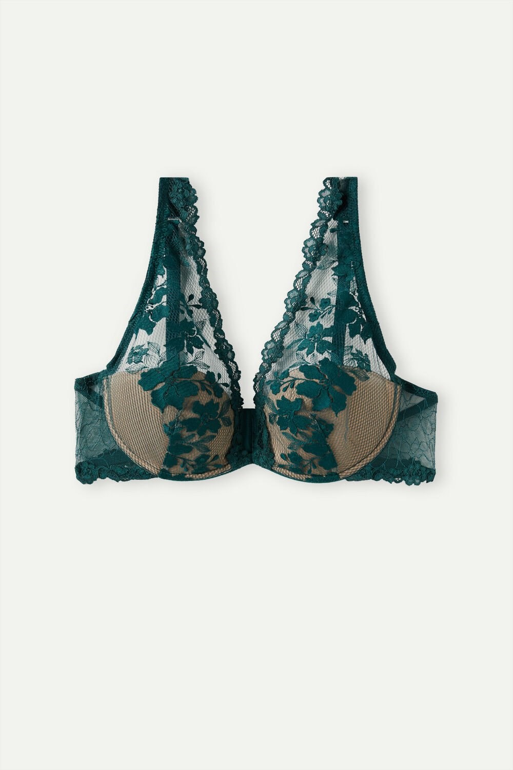 Intimissimi In Full Bloom Elena Balconette Bra Green - 4572 - Evergreen | 3517VHUIZ