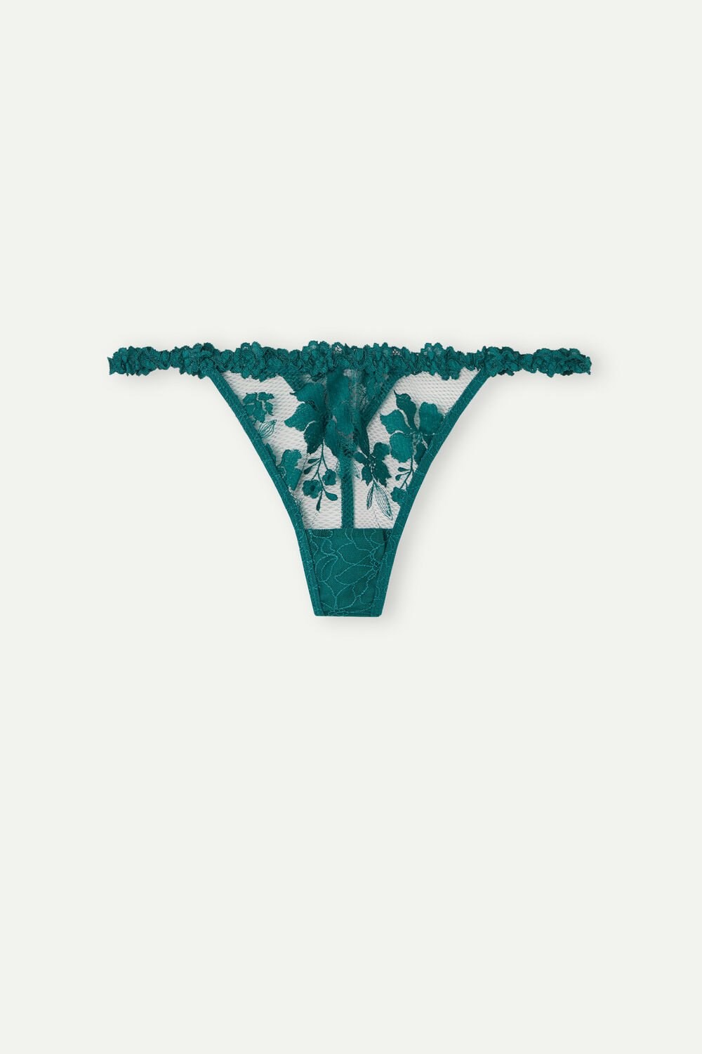 Intimissimi In Full Bloom String Thong Green - 4572 - Evergreen | 5246BUZJA