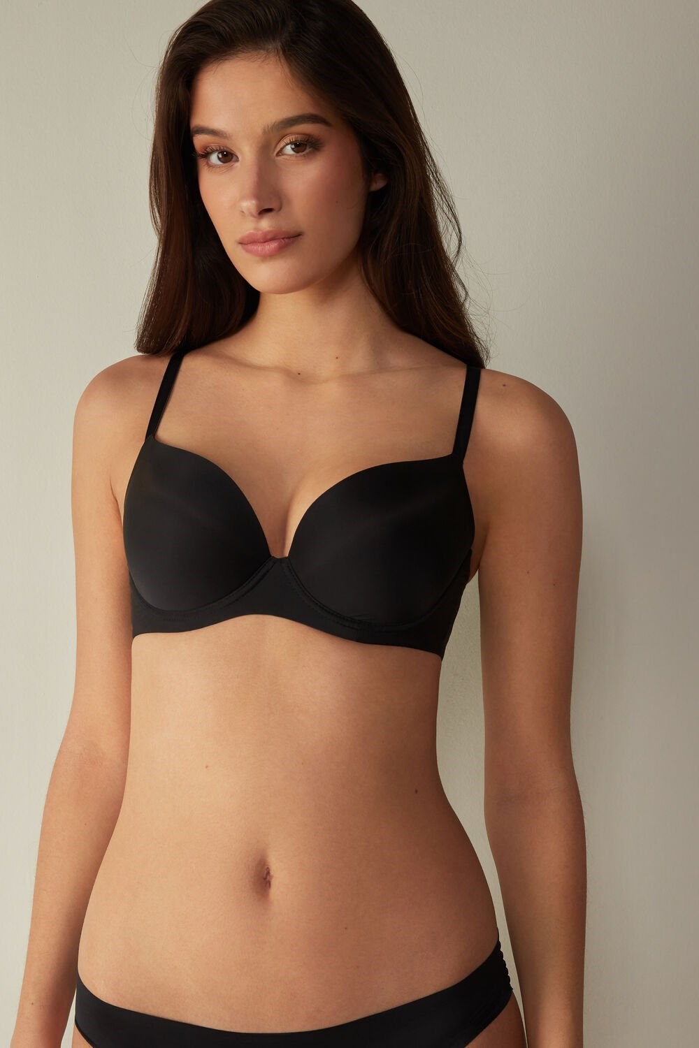 Intimissimi Irina Microfiber Balconette Bra Black - 019 - Black | 2978DYJRZ