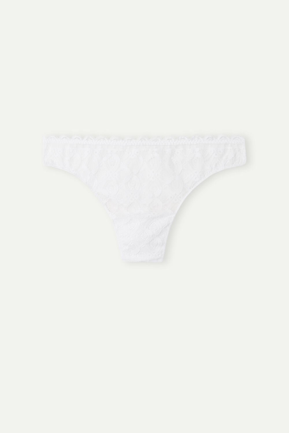 Intimissimi Lace and Microfiber Brazilian 001 - White | 1647YNXUL