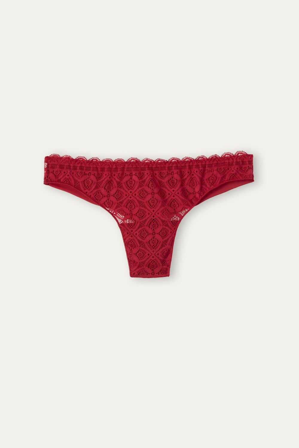 Intimissimi Lace and Microfiber Brazilian Red - 1473 - Red | 4916UOEZP