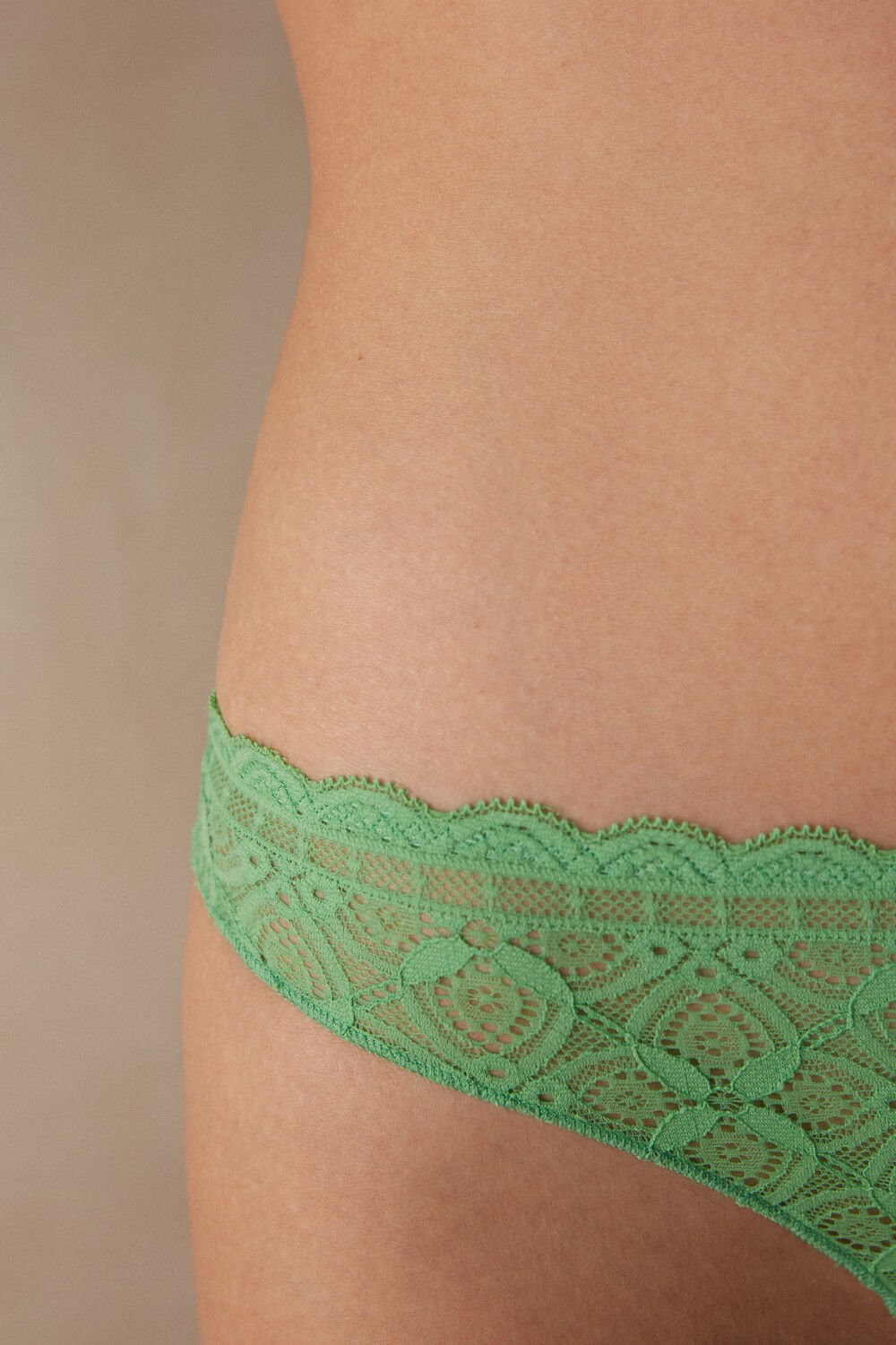 Intimissimi Lace and Microfiber Brazilian Green - 218j - Apple Mint | 5271ECWVQ