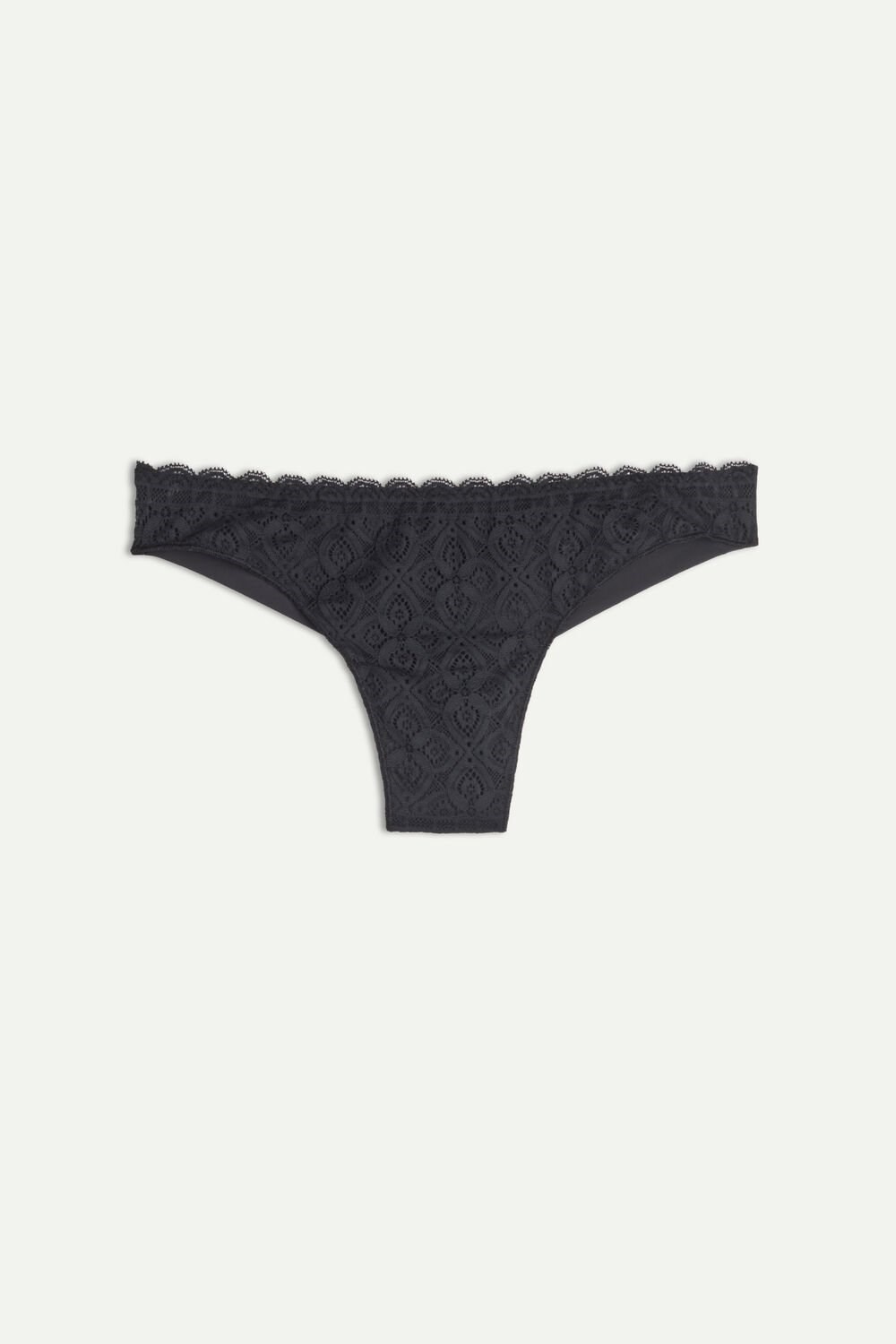 Intimissimi Lace and Microfiber Brazilian Black - 019 - Black | 6348PSIHW