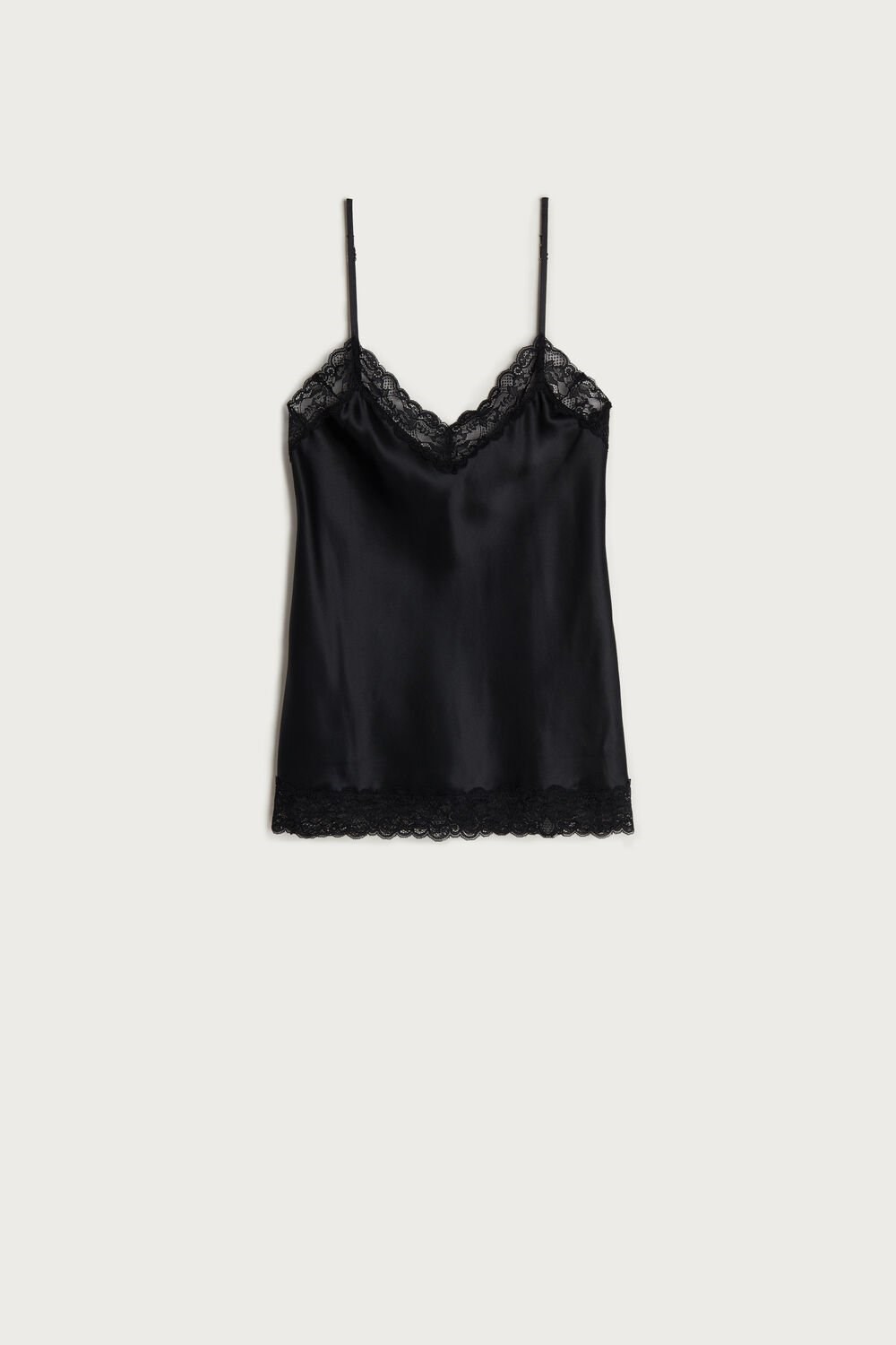 Intimissimi Lace and Silk Top Black - 019 - Black | 9583NSZXR