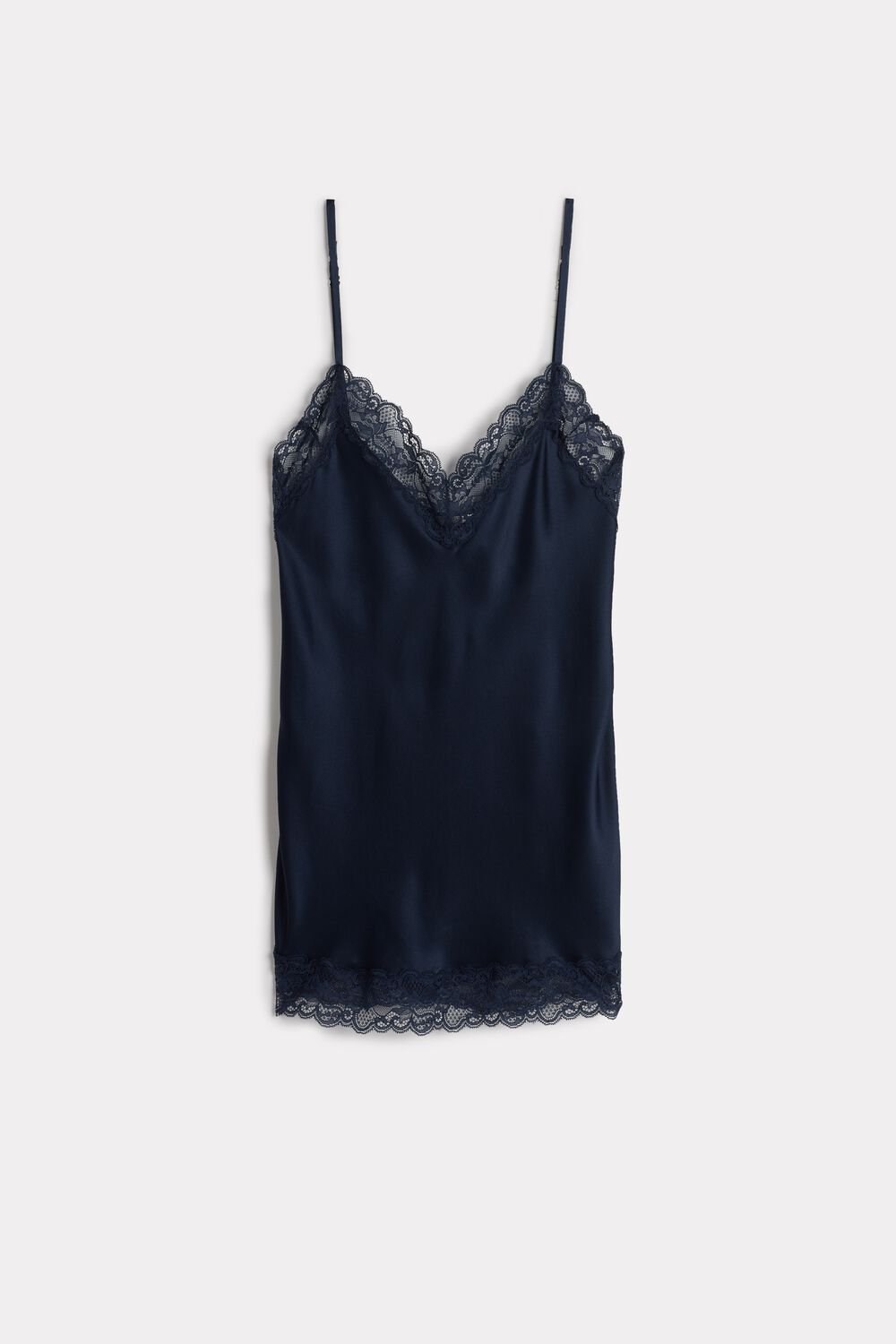 Intimissimi Lace and Silk Top Blue - 1467 - Intense Blue | 9730YRVMJ