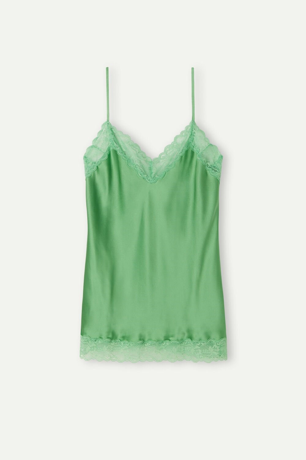 Intimissimi Lace and Silk Top Green - 218j - Apple Mint | 1058FCAUP