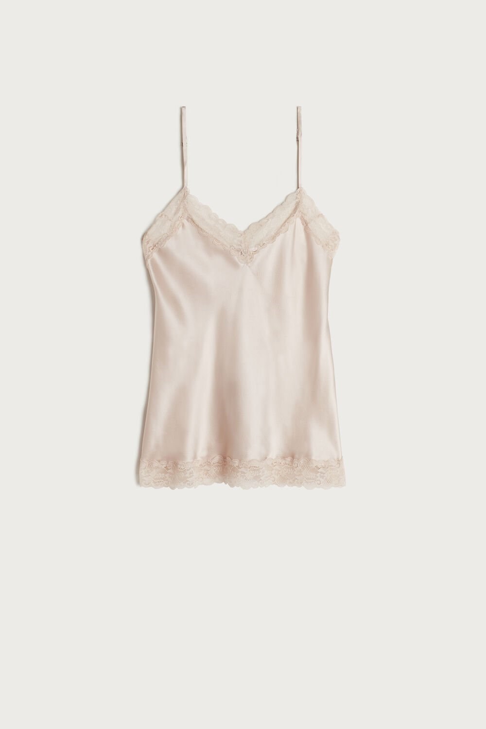 Intimissimi Lace and Silk Top Natural - 2280 - Silk Pink | 7425VUADK