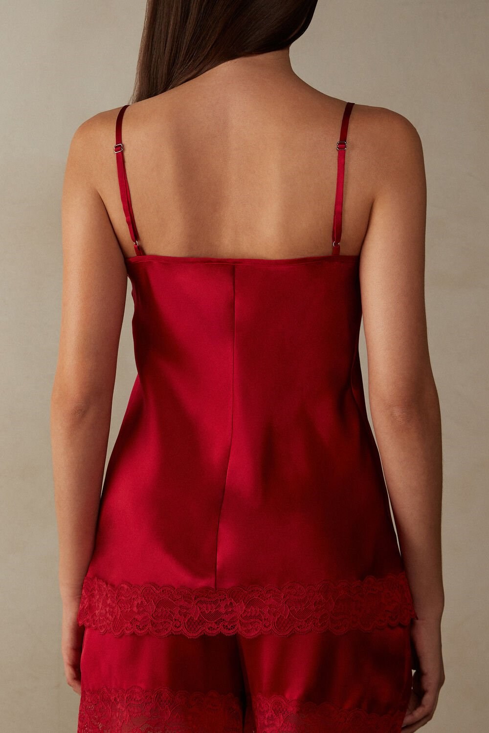 Intimissimi Lace and Silk Top Red - 1473 - Red | 2873LNFAZ