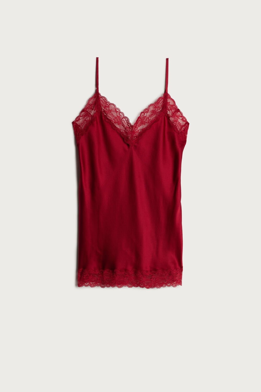 Intimissimi Lace and Silk Top Red - 1473 - Red | 2873LNFAZ