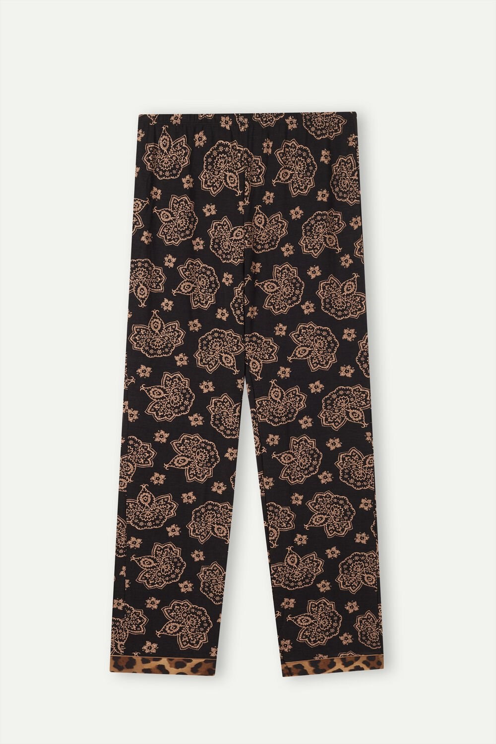 Intimissimi Lady Animalier Modal Pants Print - 146j - Black Paisley / Animal Print | 8903HEJVS