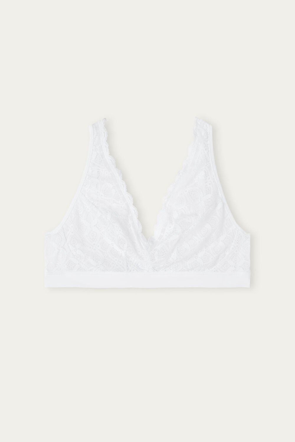 Intimissimi Lara Triangle Bra in Lace White - 001 - White | 4820FOGJV