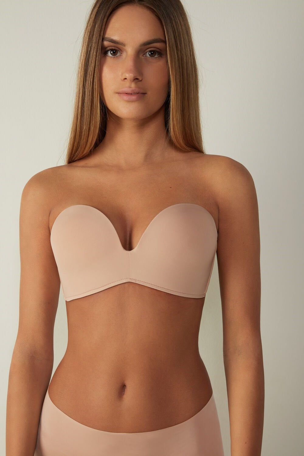 Intimissimi Laura Microfiber Bandeau Bra Natural - 044 - Soft Beige | 1023LBJYP